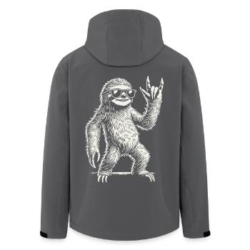 Faultier Rock Musik Heavy Metal Konzert Festival - Recycelte Männer Softshell-Jacke von Stanley/Stella - Schwarz - Hinten - AI Model Male 185 light (185cm)