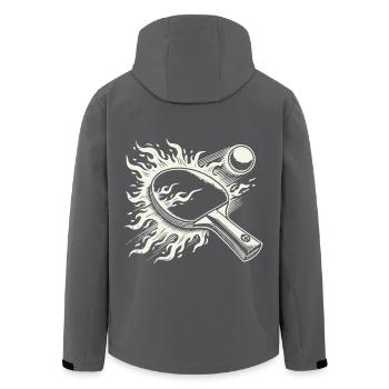 Table Tennis Bats Flames Table Tennis Game - Men’s Recycled Softshell Jacket by Stanley/Stella - anthracite - Back - AI Model Male 185 light (185cm)