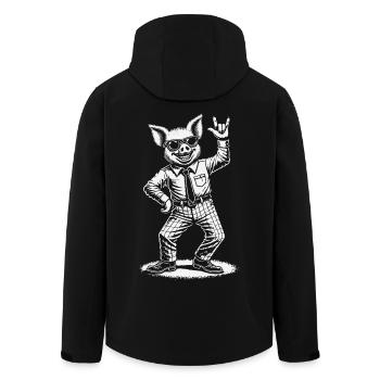 Musique Rock Heavy Metal Festival Concert Cochon - Veste softshell homme en polyester recyclé Stanley/Stella - noir - Dos - AI Model Male 185 light (185cm)