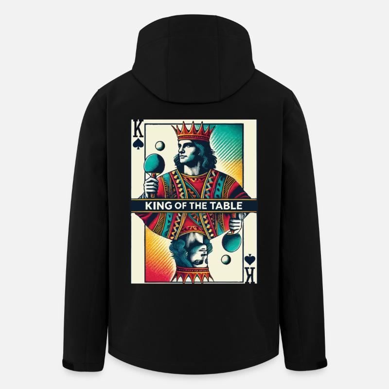 Rétro jouer au ping-pong king - Veste softshell homme en polyester recyclé Stanley/Stella - noir