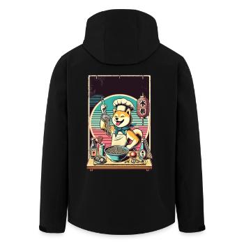 Shiba Hund Ramen Chefkoch Lustige Hunde Japan - Recycelte Männer Softshell-Jacke von Stanley/Stella - Schwarz - Hinten - AI Model Male 185 light (185cm)