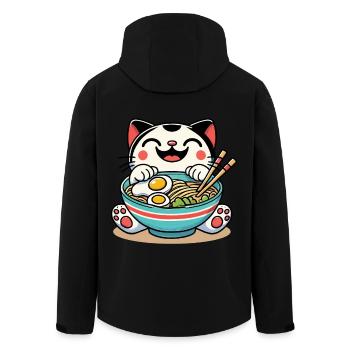 Ramen Nudeln Japanisches Streetwear Anime Kawaii - Recycelte Männer Softshell-Jacke von Stanley/Stella - Schwarz - Hinten - AI Model Male 185 light (185cm)