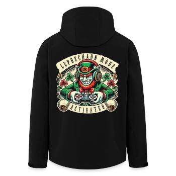 Gamer Leprechaun Mode Aktiviert St. Patrick's Day - Recycelte Männer Softshell-Jacke von Stanley/Stella - Schwarz - Hinten - AI Model Male 185 light (185cm)