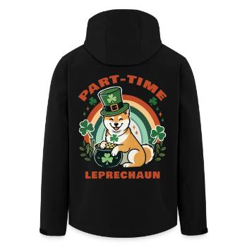 Part-time Leprechaun St. Patrick's Day - Men’s Recycled Softshell Jacket by Stanley/Stella - black - Back - AI Model Male 185 light (185cm)