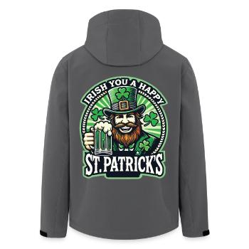 Irischer Segen St. Patrick's Day Feier - Recycelte Männer Softshell-Jacke von Stanley/Stella - Schwarz - Hinten - AI Model Male 185 light (185cm)