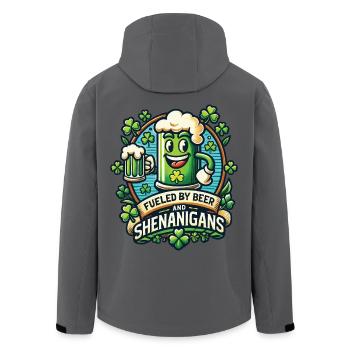 St. Patrick's Day Spaß Mit Bier Und shenanigans - Recycelte Männer Softshell-Jacke von Stanley/Stella - Schwarz - Hinten - AI Model Male 185 light (185cm)