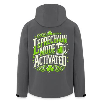 Leprechaun Mode Activates St. Patrick's Day - Men’s Recycled Softshell Jacket by Stanley/Stella - anthracite - Back - AI Model Male 185 light (185cm)