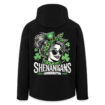 St. Patrick's Day Shenanigans Koordinator - Recycelte Männer Softshell-Jacke von Stanley/Stella - Schwarz - Hinten - AI Model Male 185 light (185cm)