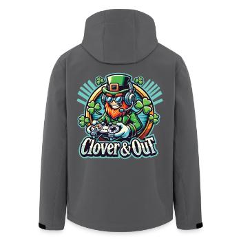 St. Patrick's Day Clover & Out Gaming - Recycelte Männer Softshell-Jacke von Stanley/Stella - Schwarz - Hinten - AI Model Male 185 light (185cm)