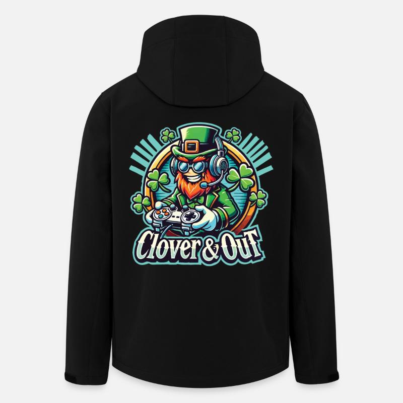 Saint-Patrick Clover & Out Gaming - Veste softshell homme en polyester recyclé Stanley/Stella - noir