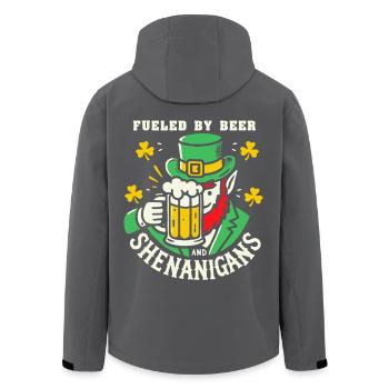 Fête de la Saint-Patrick avec de la bière et des blagues - Veste softshell homme en polyester recyclé Stanley/Stella - noir - Dos - AI Model Male 185 light (185cm)