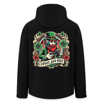 St. Patrick's Day Gaming Leprechaun Clover And Out - Men’s Recycled Softshell Jacket by Stanley/Stella - black - Back - AI Model Male 185 light (185cm)