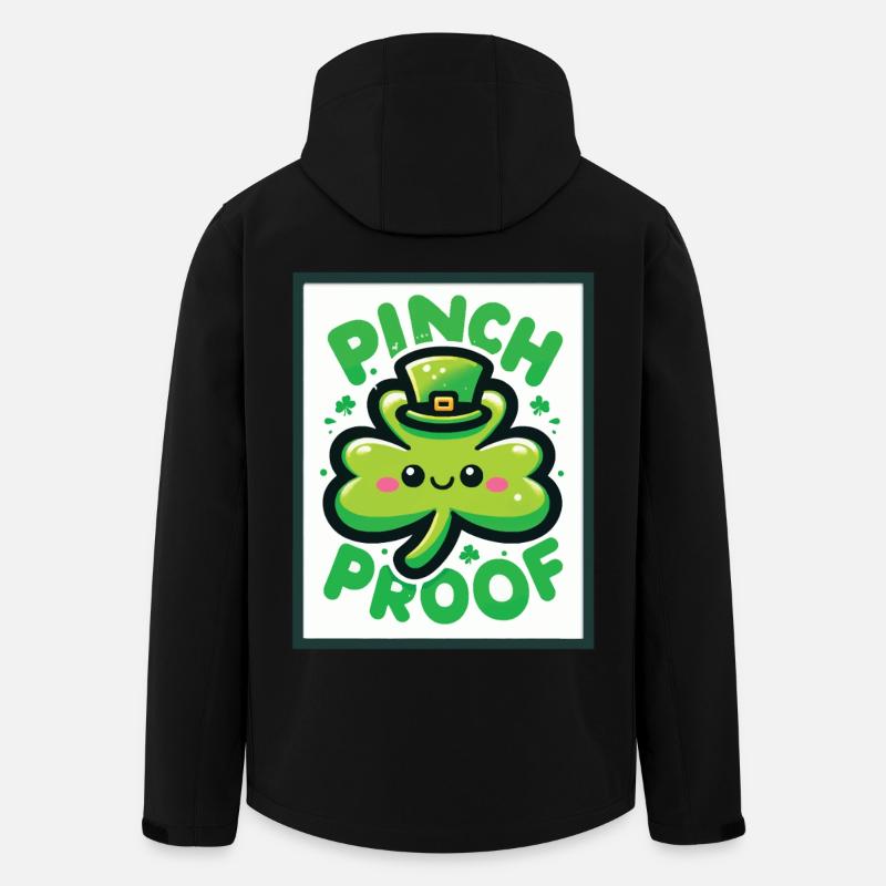Shamrock Pinch Proof Saint-Patrick Fun - Veste softshell homme en polyester recyclé Stanley/Stella - noir
