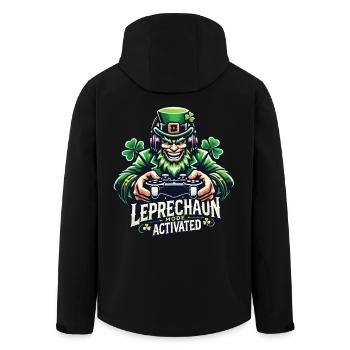 St. Patrick's Day Leprechaun Mode Aktiviert Gaming - Recycelte Männer Softshell-Jacke von Stanley/Stella - Schwarz - Hinten - AI Model Male 185 light (185cm)