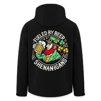 S’amuser à la Saint-Patrick avec de la bière - Veste softshell homme en polyester recyclé Stanley/Stella - noir - Dos - AI Model Male 185 light (185cm)