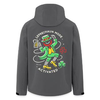 Mode lutin de la Saint-Patrick activé - Veste softshell homme en polyester recyclé Stanley/Stella - noir - Dos - AI Model Male 185 light (185cm)