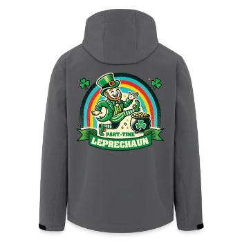 Part-time Leprechaun St. Patrick's Day Rainbow - Men’s Recycled Softshell Jacket by Stanley/Stella - black - Back - AI Model Male 185 light (185cm)