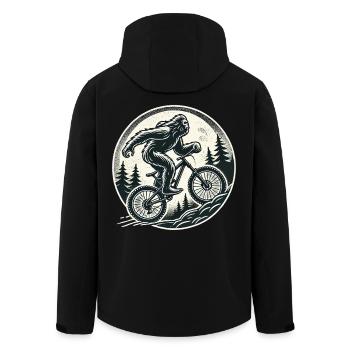 Fahrrad Abenteuer Bigfoot Mountainbike Wald - Recycelte Männer Softshell-Jacke von Stanley/Stella - Schwarz - Hinten - AI Model Male 185 light (185cm)