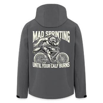 Fahrrad Mad Sprinting Bis Zum Muskelkater - Recycelte Männer Softshell-Jacke von Stanley/Stella - Schwarz - Hinten - AI Model Male 185 light (185cm)