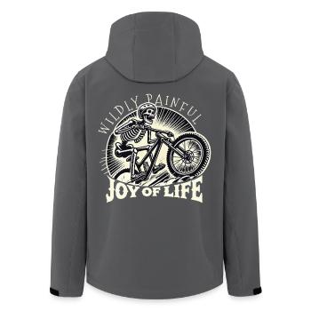 Fahrrad Wildly Painful Joy Of Life - Recycelte Männer Softshell-Jacke von Stanley/Stella - Schwarz - Hinten - AI Model Male 185 light (185cm)