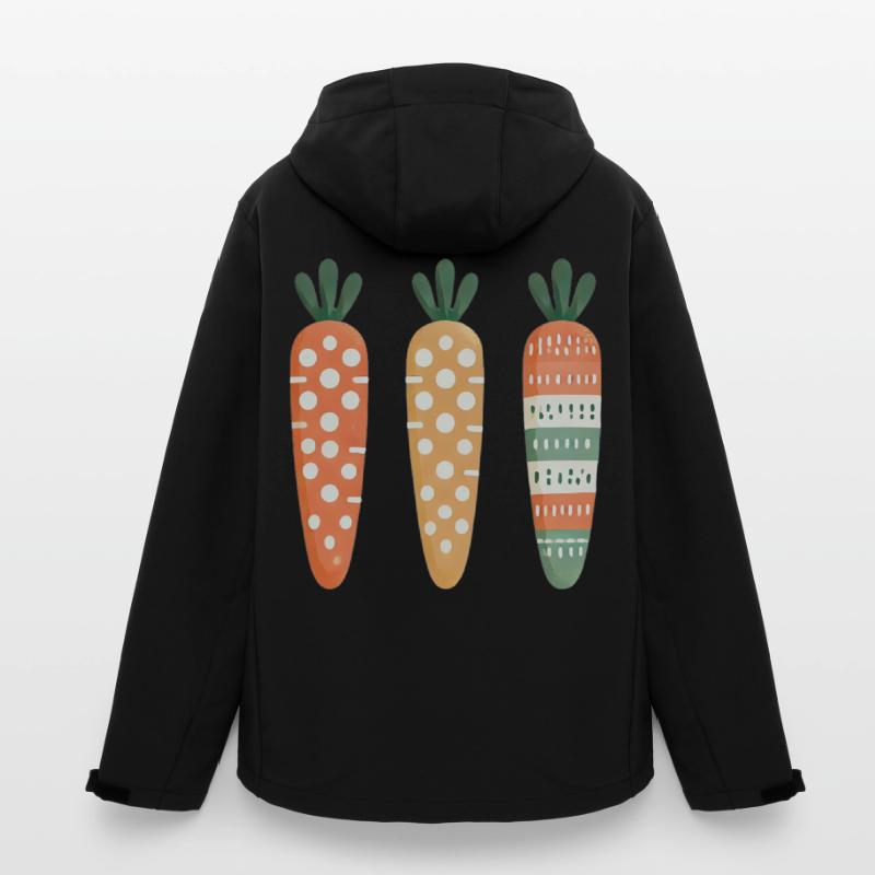 Cute Carrot Pattern Easter Joy Men’s Recycled Softshell Jacket by Stanley/Stella