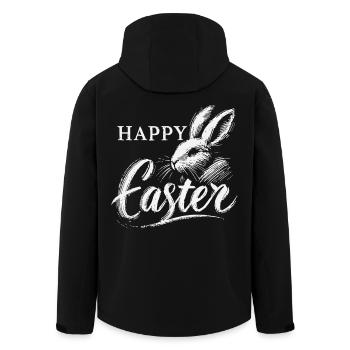 Lapin Vintage de Pâques Joyeuses Pâques - Veste softshell homme en polyester recyclé Stanley/Stella - noir - Dos - AI Model Male 185 light (185cm)