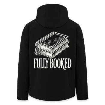 Bookworm Bookworm Funny Book Lover Saying - Men’s Recycled Softshell Jacket by Stanley/Stella - black - Back - AI Model Male 185 light (185cm)