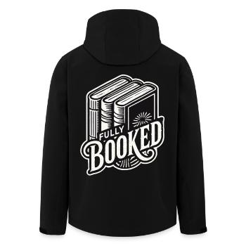 Retro Buch Design für Bibliophile und Leseratte - Recycelte Männer Softshell-Jacke von Stanley/Stella - Schwarz - Hinten - AI Model Male 185 light (185cm)