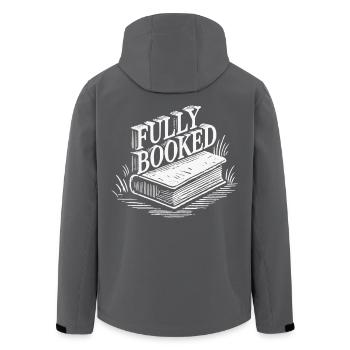 Retro buch design für buchliebhaber und bücherwurm - Recycelte Männer Softshell-Jacke von Stanley/Stella - Anthrazit - Hinten - AI Model Male 185 light (185cm)