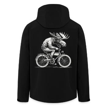 Design rétro de vélo orignal pour les cyclistes avec humour - Veste softshell homme en polyester recyclé Stanley/Stella - noir - Dos - AI Model Male 185 light (185cm)