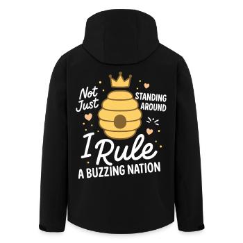 Pas seulement rester là, je dirige une nation en effervescence - Veste softshell homme en polyester recyclé Stanley/Stella - noir - Dos - AI Model Male 185 light (185cm)