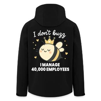 Bienen Imker I Don't Buzz i Manage Employees - Recycelte Männer Softshell-Jacke von Stanley/Stella - Schwarz - Hinten - AI Model Male 185 light (185cm)