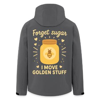 Bienen Honig Imker Lustige Vergiss Zucker Spruch - Recycelte Männer Softshell-Jacke von Stanley/Stella - Anthrazit - Hinten - AI Model Male 185 light (185cm)