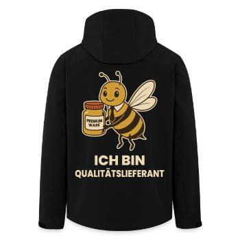 Apiculteur Je suis un fournisseur de qualité - Veste softshell homme en polyester recyclé Stanley/Stella - noir - Dos - AI Model Male 185 light (185cm)
