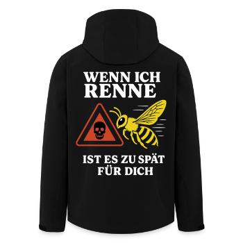 Bee beekeeper when I run too late for you - Men’s Recycled Softshell Jacket by Stanley/Stella - black - Back - AI Model Male 185 light (185cm)