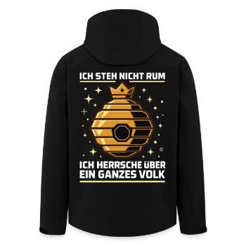 Bienen Imker Ich Herrsche Über das Volk - Recycelte Männer Softshell-Jacke von Stanley/Stella - Schwarz - Hinten - AI Model Male 185 light (185cm)