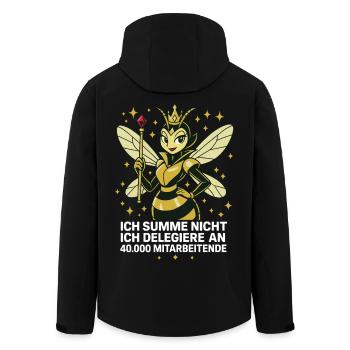 abeilles apiculteur je ne bourdonne pas je délègue - Veste softshell homme en polyester recyclé Stanley/Stella - noir - Dos - AI Model Male 185 light (185cm)