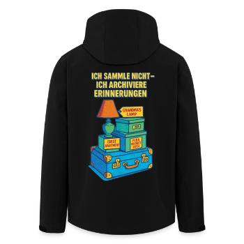 Je ne collectionne pas, j’archive des souvenirs - Veste softshell homme en polyester recyclé Stanley/Stella - noir - Dos - AI Model Male 185 light (185cm)