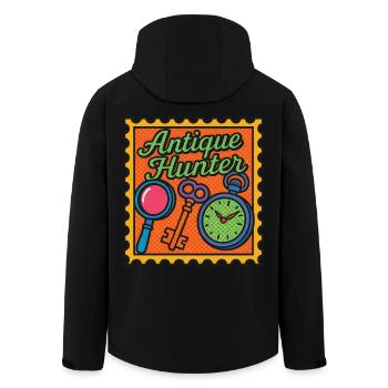 Antique Hunter Retro Vintage Design für Sammler - Recycelte Männer Softshell-Jacke von Stanley/Stella - Schwarz - Hinten - AI Model Male 185 light (185cm)