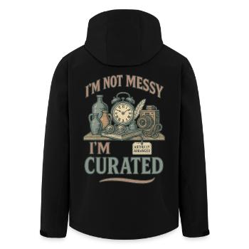 Collectionneur d’antiquités Messy Curated - Veste softshell homme en polyester recyclé Stanley/Stella - noir - Dos - AI Model Male 185 light (185cm)