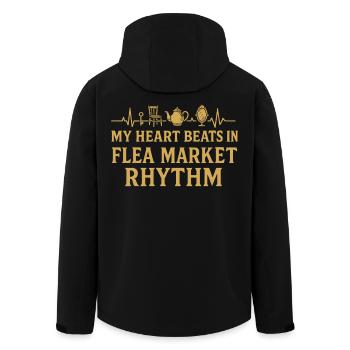 Mon cœur bat au rythme des puces - Veste softshell homme en polyester recyclé Stanley/Stella - noir - Dos - AI Model Male 185 light (185cm)
