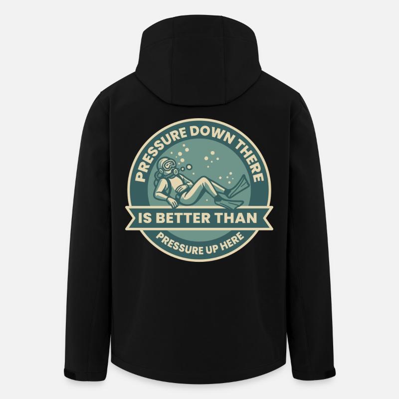 La pression vers le bas est meilleure que - Veste softshell homme en polyester recyclé Stanley/Stella - noir