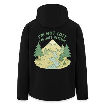 Ich Bin Nicht Verloren Ich Bin Nur Offline - Recycelte Männer Softshell-Jacke von Stanley/Stella - Schwarz - Hinten - AI Model Male 185 light (185cm)