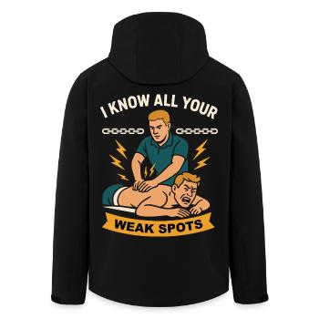 Les kinésithérapeutes connaissent tous leurs points faibles - Veste softshell homme en polyester recyclé Stanley/Stella - noir - Dos - AI Model Male 185 light (185cm)