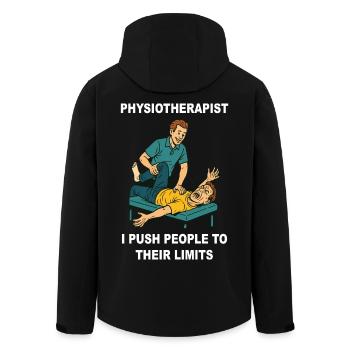 Physiothérapie Dicton amusant de physiothérapeute - Veste softshell homme en polyester recyclé Stanley/Stella - noir - Dos - AI Model Male 185 light (185cm)