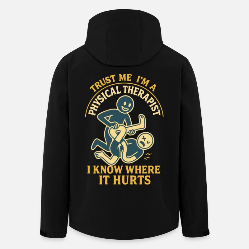 Physiotherapy Funny Trust Me - Men’s Recycled Softshell Jacket by Stanley/Stella - black