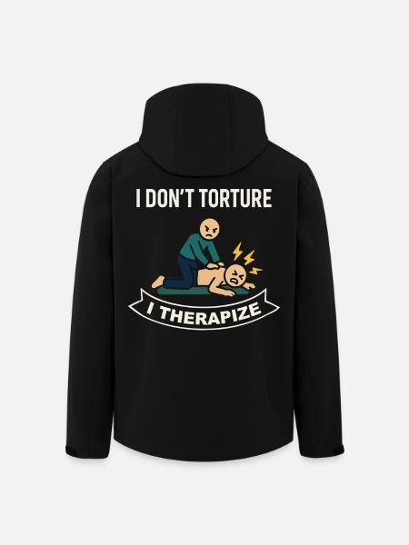 Physiotherapie Ich Quäle Nicht Ich Therapiere - Recycelte Männer Softshell-Jacke von Stanley/Stella - Schwarz
