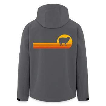 Schafe Sonnenaufgang T-Shirt Lustiges Schaf - Recycelte Männer Softshell-Jacke von Stanley/Stella - Schwarz - Hinten - AI Model Male 185 light (185cm)