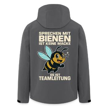 Bienen Imker Sprechen Mit Bienen Ist Keine Macke - Recycelte Männer Softshell-Jacke von Stanley/Stella - Schwarz - Hinten - AI Model Male 185 light (185cm)