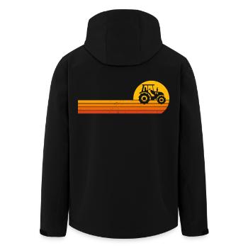 Tracteur agricole Sunrise Tracteur agricole - Veste softshell homme en polyester recyclé Stanley/Stella - noir - Dos - AI Model Male 185 light (185cm)